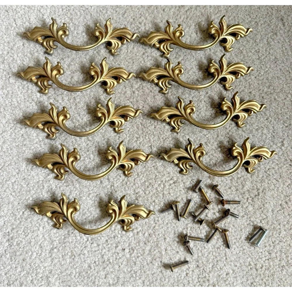 Lot of 9 Vintage Pull French Provincial Drawer Pull 6